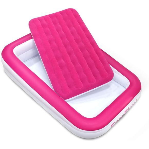MSRP $86 Pink EnerPlex Kids Inflatable Portable Travel Bed with High Speed Pump - Picture 6 of 7